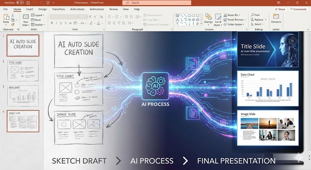 AI 자동 슬라이드 생성 프로세스
